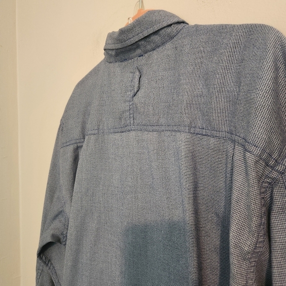 The North Face Men's Large Blue Check Button Down Shirt Long Sleeve Like New‎ - Picture 4 of 9